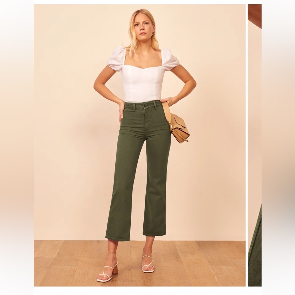 Reformation Marine Olive Ankle Jeans 🫒